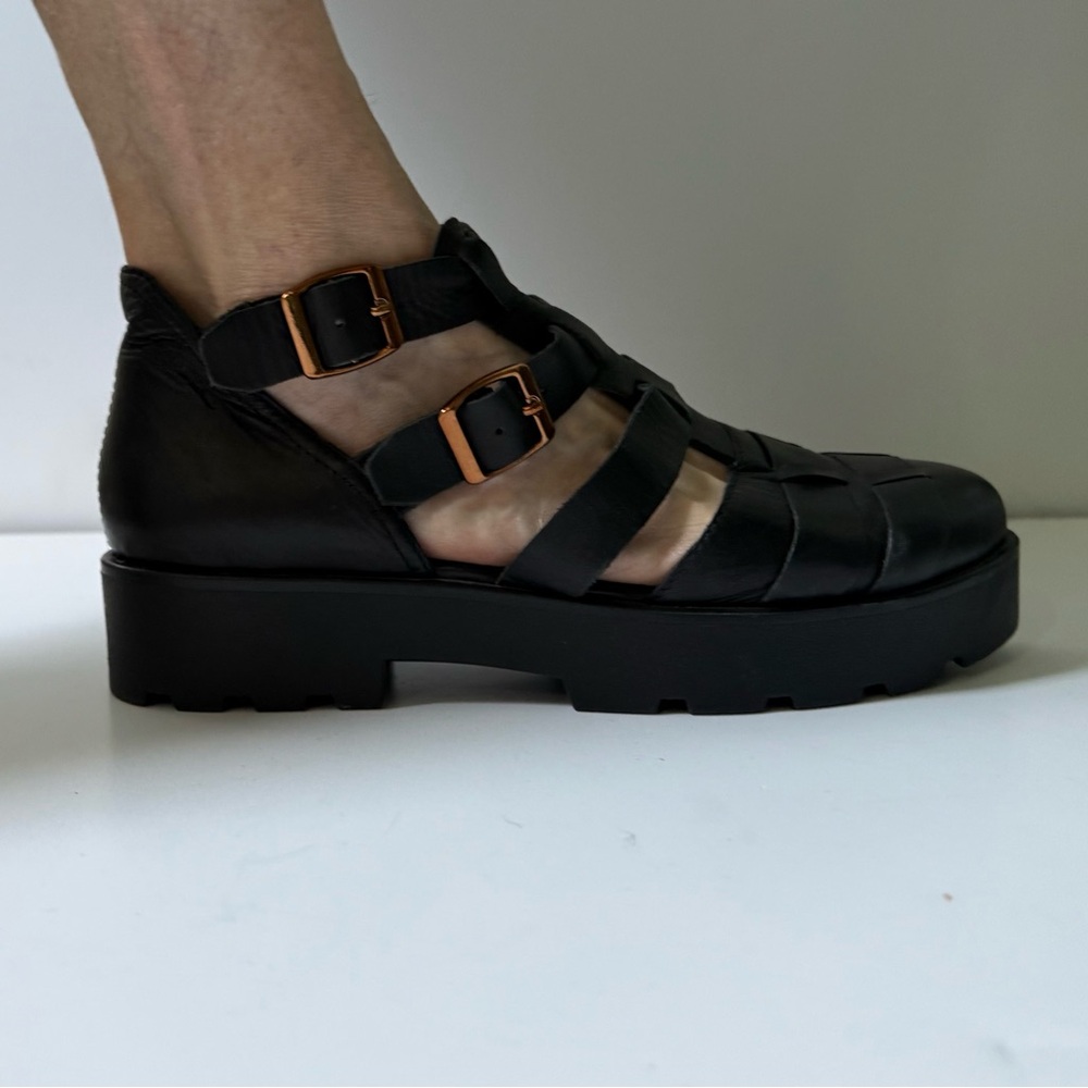 New Vagabond shoemaker Black Fisherman Strappy Sandals shoes, 37 7